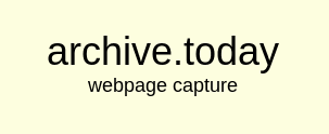 archive today website banner